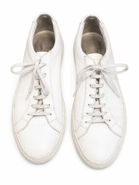 Common Projects White Leather Low Top Sneakers Made in Italy EU 42 US 9